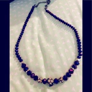 Purple and silver with rhinestones